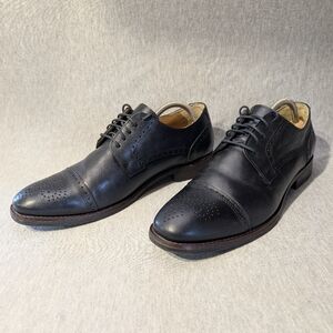 Johnston & Murphy Lewis Cap Toe Dress Shoes Size 10.5 Black